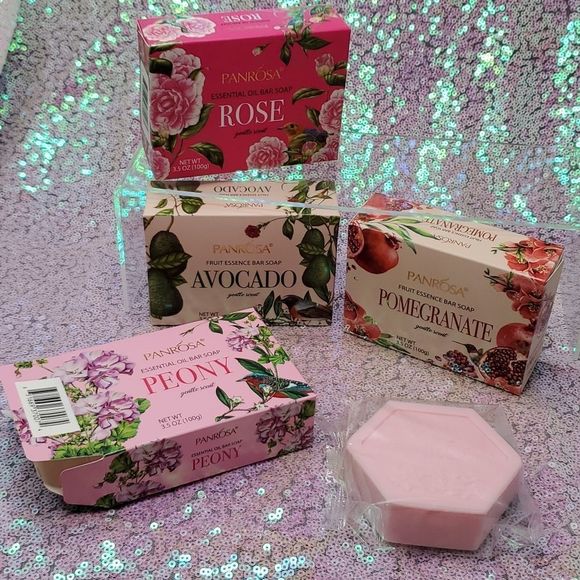 Bar Soap Panrosa Gift Pack 4 Scents Made In USA Essential Oil & Fruit Essence - Picture 11 of 13